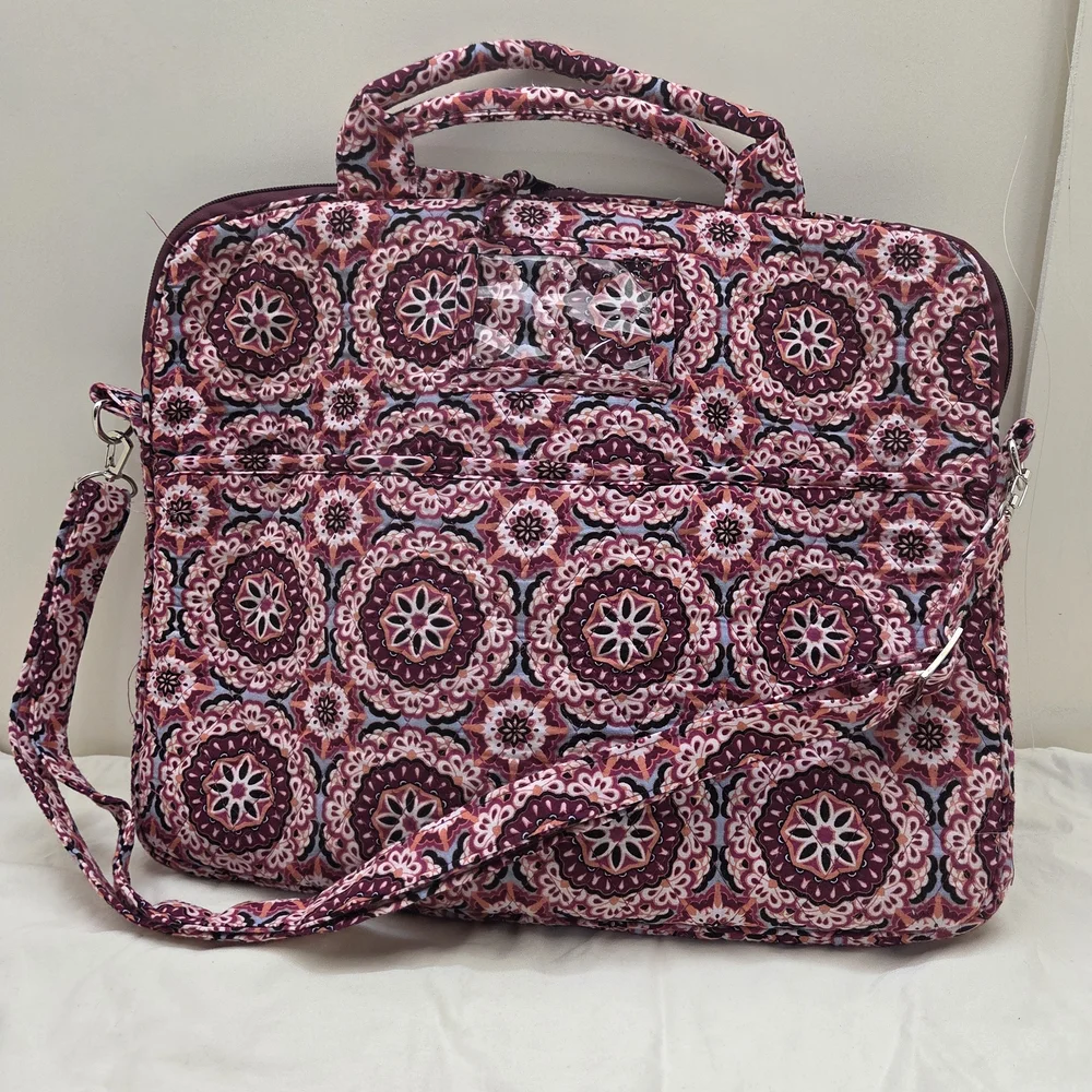 Vera Bradley Quilted Laptop Tote | Raspberry Medallion | Work + Travel